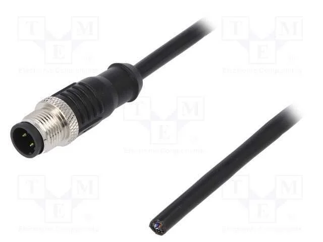 Ficha, M12, PIN: 4, macho, código D-Ethernet, IP6.