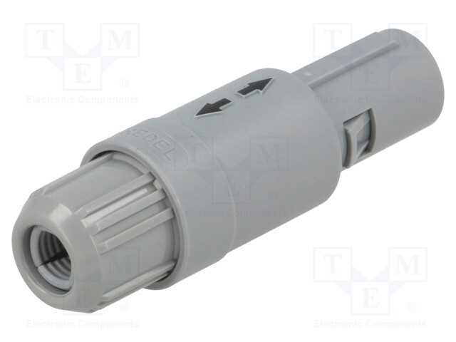Conector: redondos, 1P, ficha, macho, PIN: 2, sol.