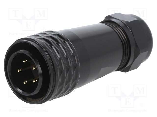 Ficha, SA20, macho, PIN: 5, IP67, 8÷12mm, 10A, so.