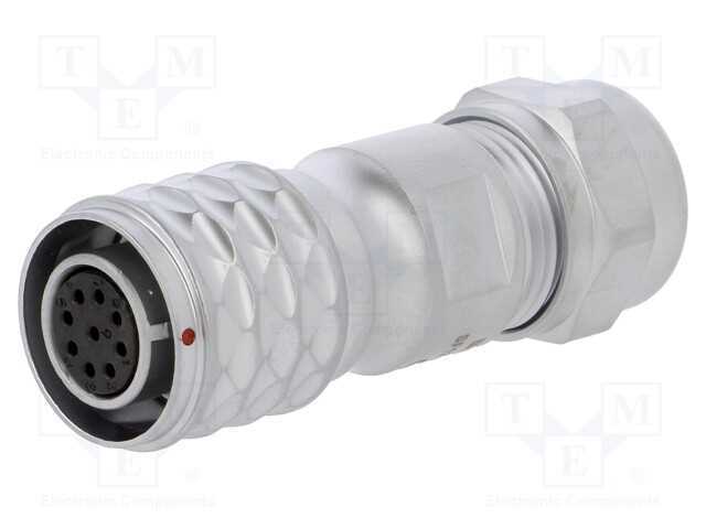Ficha, SF12, fêmea, PIN: 9, IP67, 5÷8mm, 3A, sold.