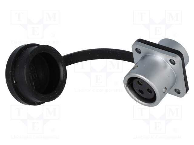 Tomada, SF12, fêmea, PIN: 3, IP67, 13A, solda, 25.
