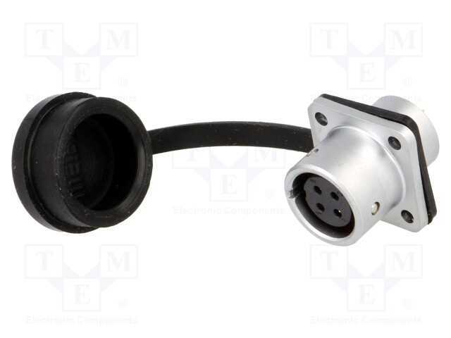Tomada, SF12, fêmea, PIN: 4, IP67, 5A, solda, 200.