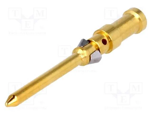 Contacto, macho, liga em cobre, dourado, 0,5mm2, .
