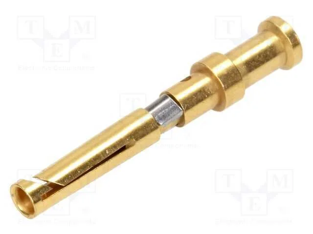 Contacto, fêmea, liga em cobre, dourado, 1mm2, 18.