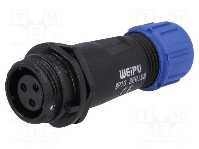 Ficha, SP13, fêmea, PIN: 3, IP68, 4÷6,5mm, 13A, s.
