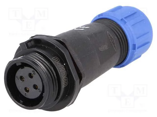 Ficha, SP13, fêmea, PIN: 4, IP68, 4÷6,5mm, 5A, so.