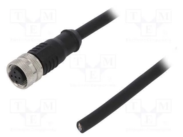 Ficha, M12, Pin: 5, Fêmea, Código B-Profibus, Ip65,Ip67, 60v, 4a