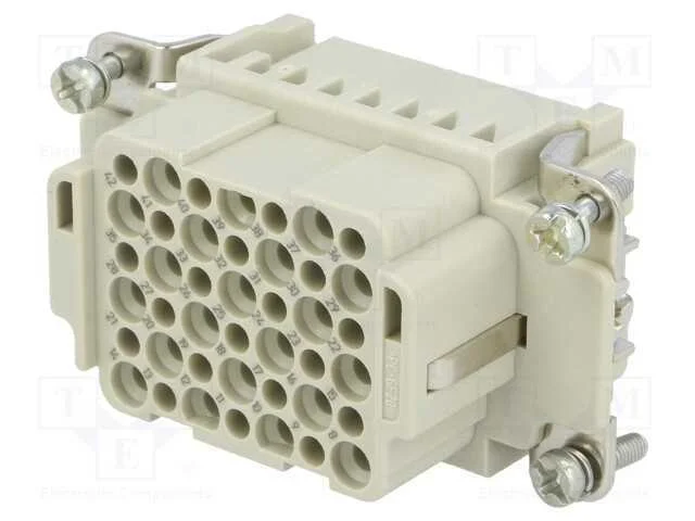 Conector: HDC, fêmea, Han DD, PIN: 42, 42+PE, tam.
