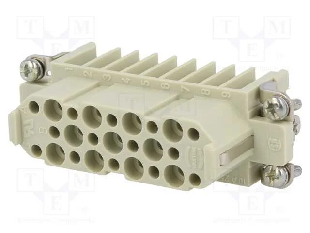 Conector: HDC, fêmea, Han D, PIN: 25, 25+PE, tama.