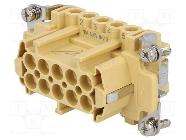 Conector: HDC, fêmea, JEI, PIN: 10, 10+PE, tamanh.