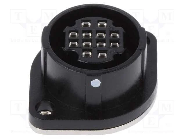 Conector: redondos, tomada, RP17, fêmea, PIN: 12,.