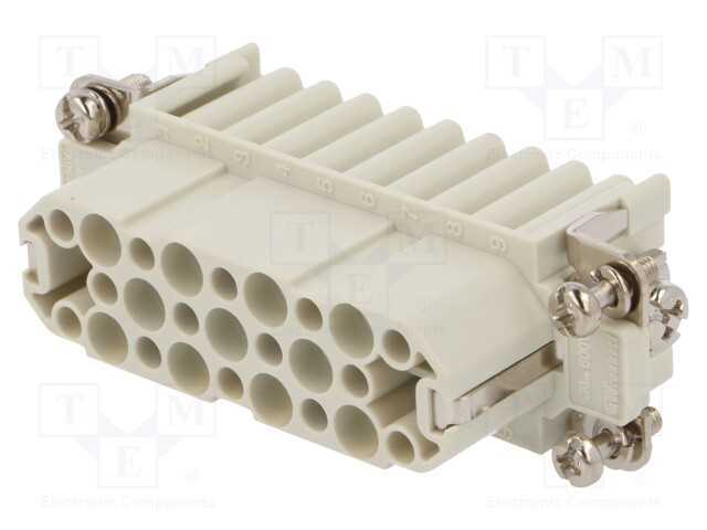 Conector: HDC, inserto de contatos, fêmea, S-D, P.