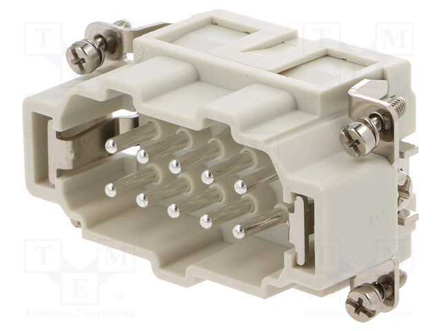 Conector: Hdc, Inserto de Contatos, Macho, S-Ep, Pin: 10, 10+Pe