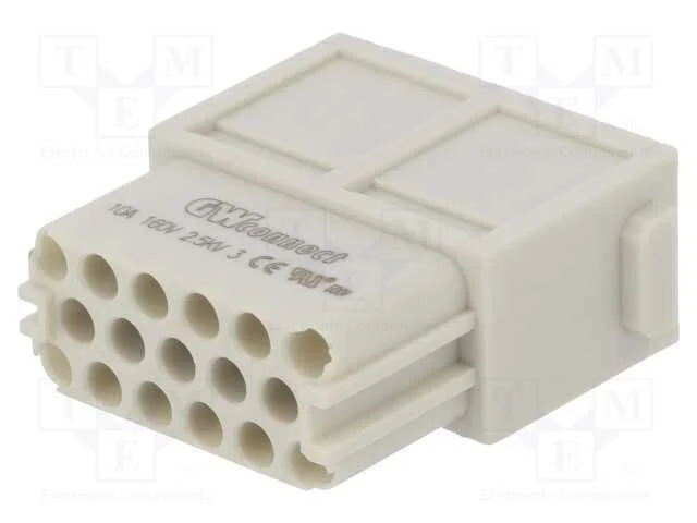 Conector: Hdc, Módulo, Fêmea, S-M10/17, Pin: 17, Sem Contactos, 10a
