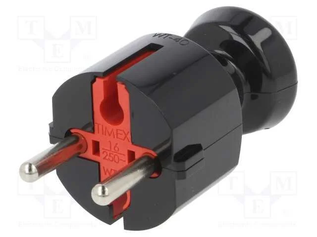 Conector: de alimentação, macho, ficha, 2P, 250VA.