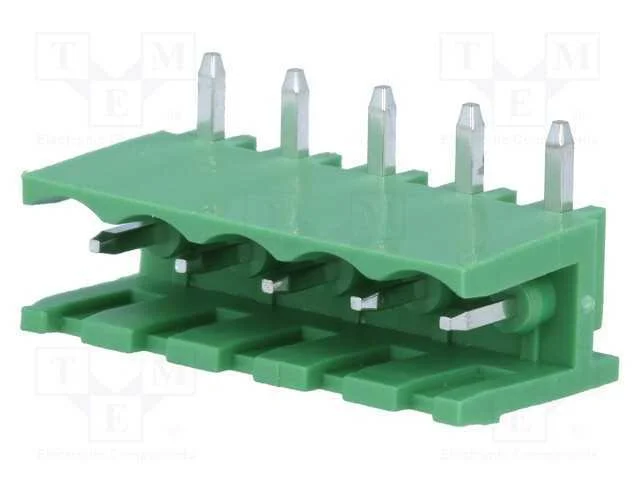 Bloco Terminal Separável, 5mm, Faixas: 5, Angular.