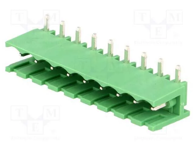 Bloco Terminal Separável, 5mm, Faixas: 9, Angular.