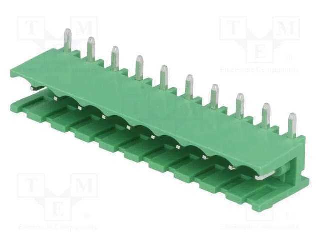 Bloco Terminal Separável, 5mm, Faixas: 10, Angula.