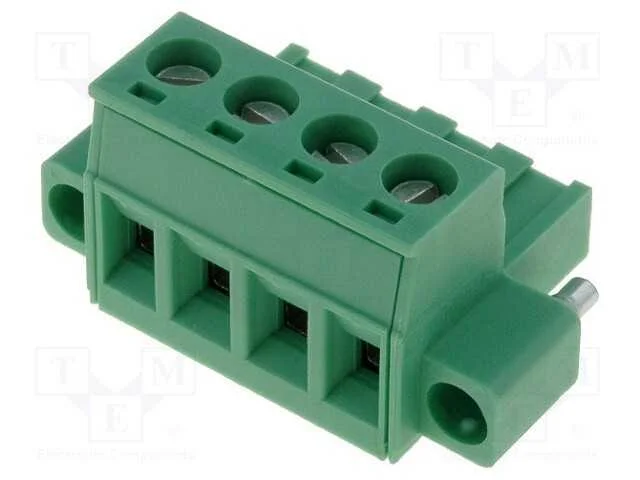 Bloco terminal separável, 5,08mm, faixas: 4, simp.