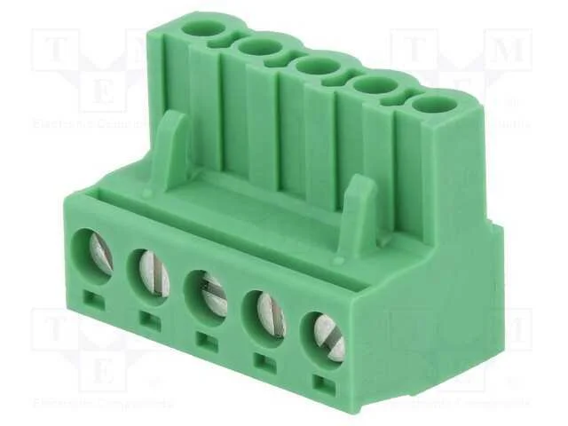 Bloco terminal separável, 5,08mm, faixas: 5, simp.