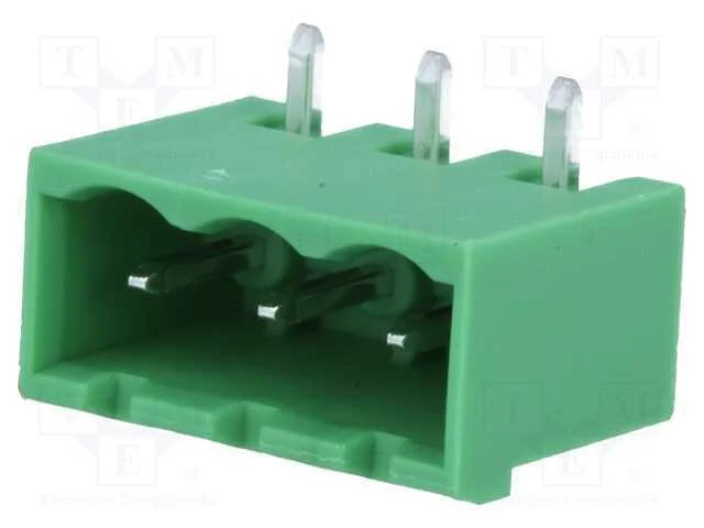 Bloco terminal separável, 5,08mm, faixas: 3, angu.