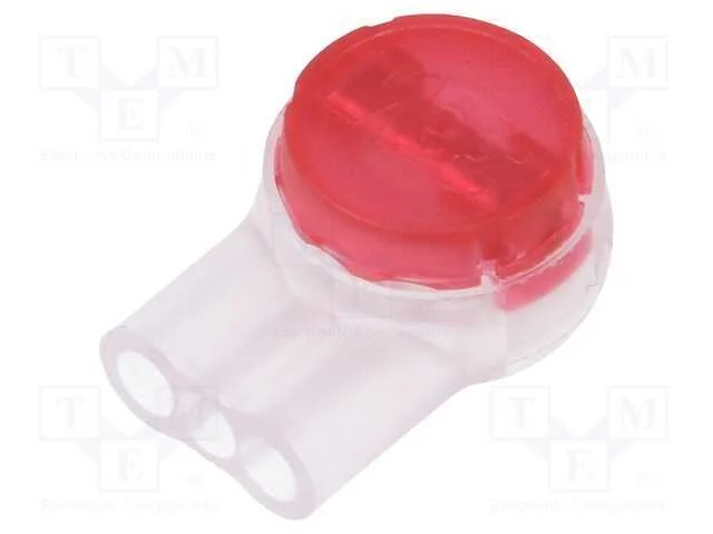 Conector Rápido, Presslok, Idc, 19awg÷26awg, Vermelho, 0,4÷0,9mm