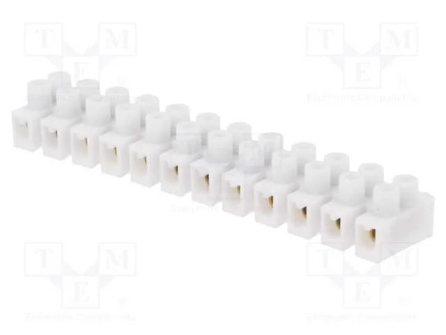Bloco terminal, terminal parafusado, 2,5mm2, 400V.