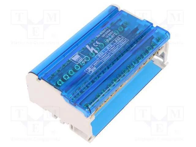 Conector: bloco de distribuição, terminal parafus.