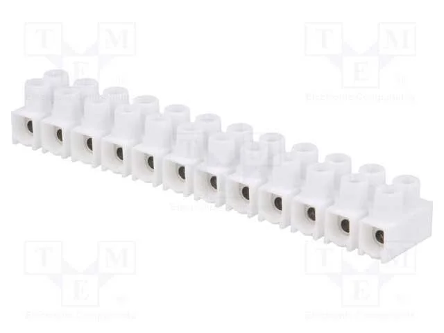 Bloco terminal, terminal parafusado, 2,5mm2, 400V.