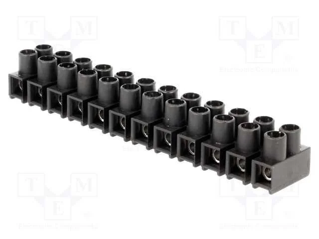 Bloco terminal, terminal parafusado, 2,5mm2, 400V.