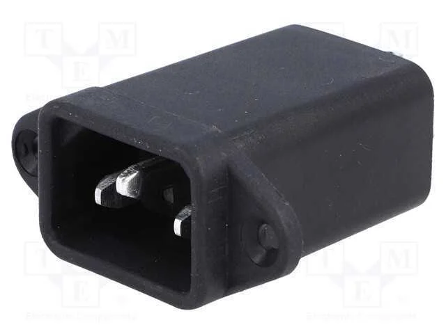Conector: de alimentação, tomada, macho, 1A, 250V.
