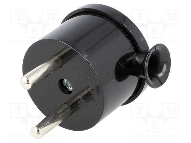 Conector: de alimentação, macho, ficha, 2P, 230VA.