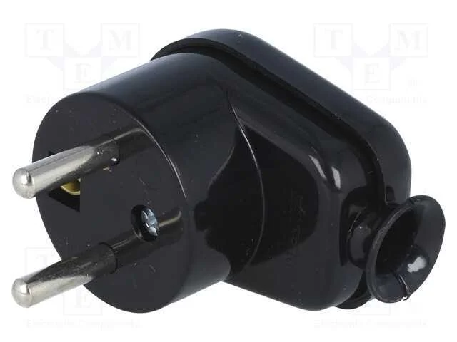 Conector: de Alimentação, Macho, Ficha, 2p+Pe, 230vac, 16a, Preta