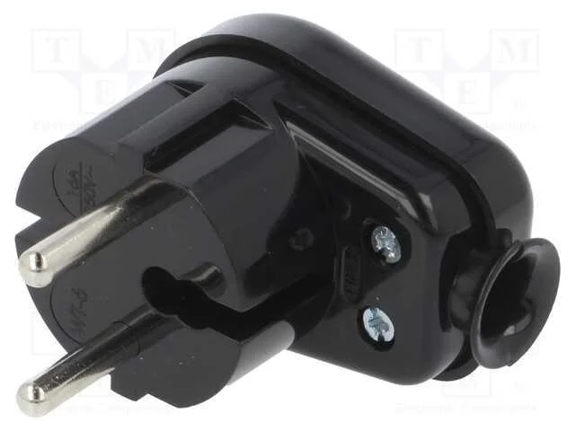 Conector: de alimentação, macho, ficha, 2P, 250VA.