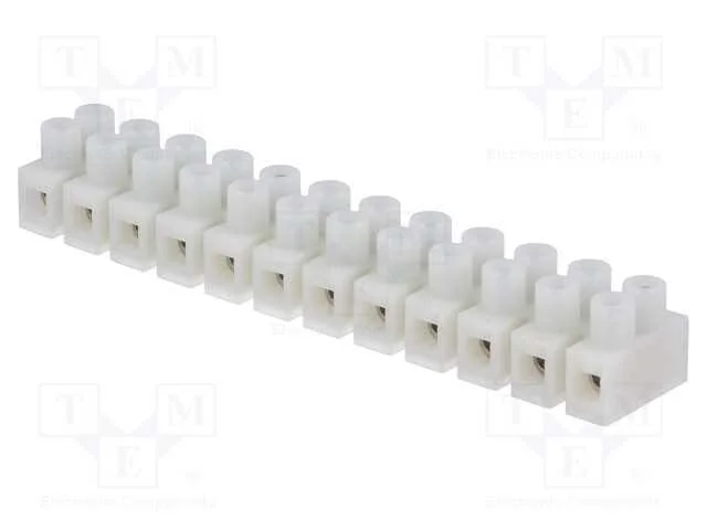 Bloco terminal, terminal parafusado, 1,5mm2, 450V.