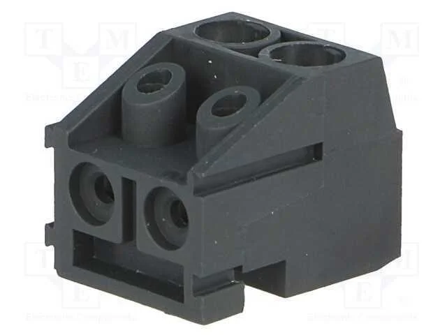 Bloco Terminal Separável, 5mm, Faixas: 2, Angulares 90, Fêmea