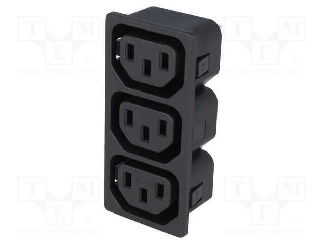 Conector: de alimentação, tomada, fêmea, 10A, 250.