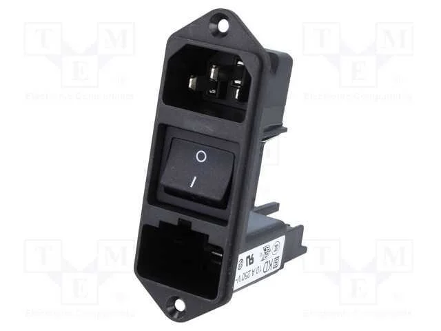 Conector: de alimentação, tomada, macho, 10A, 250.