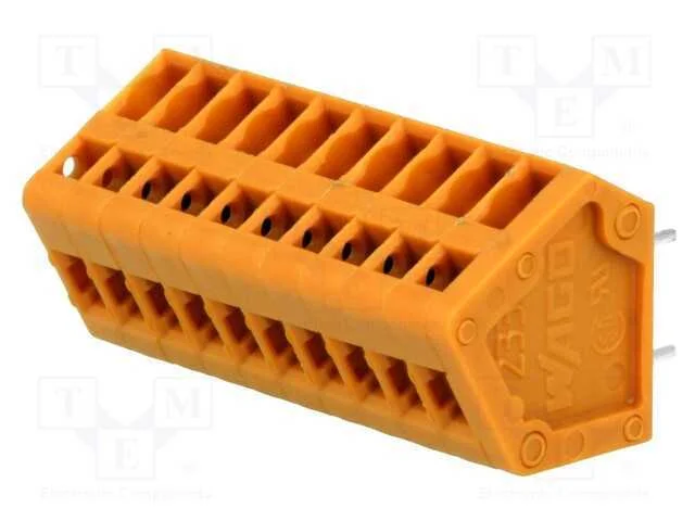 PCB bloco terminal, angulares, 2,54mm, faixas: 10.