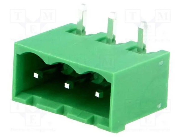 Bloco terminal separável, 5,08mm, faixas: 3, angu.