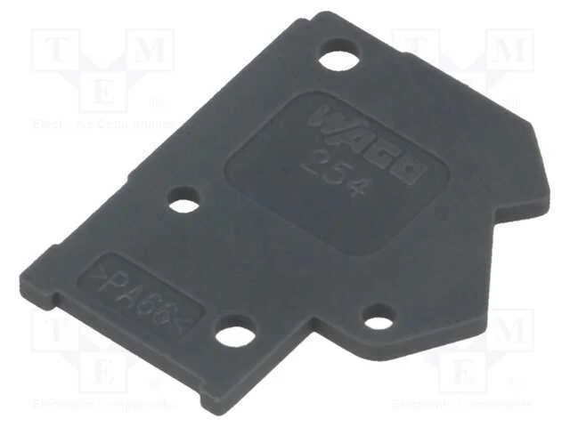 Placa Extrema, H: 15,7mm, Cinzento Escuro, L: 1mm, D: 13,5mm, 254