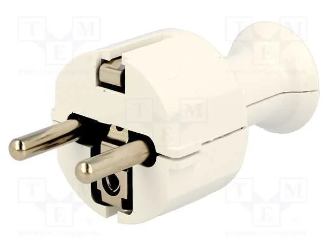 Conector: de Alimentação, Macho, Ficha, 2p+Pe, 230vac, 16a, Branca