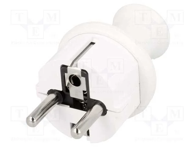 Conector: de alimentação, macho, ficha, 2P+PE, 23.