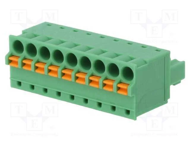 Bloco terminal separável, 3,81mm, faixas: 9, simp.