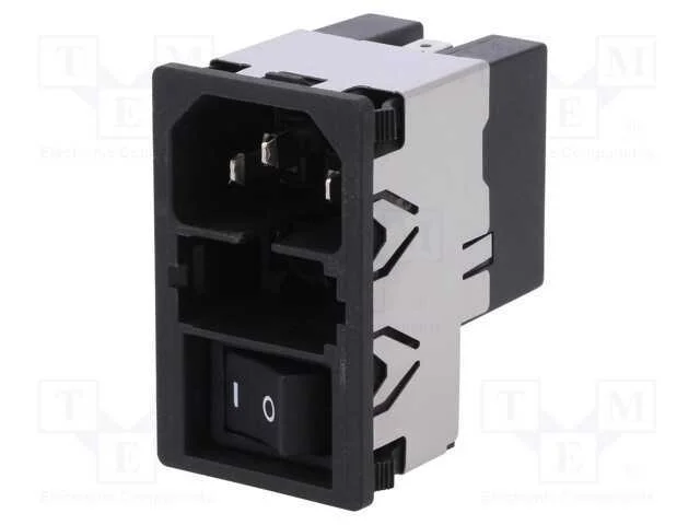 Conector: de alimentação, tomada, macho, 2A, 250V.