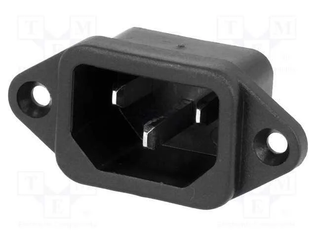 Conector: de alimentação, tomada, macho, 10A, 250.