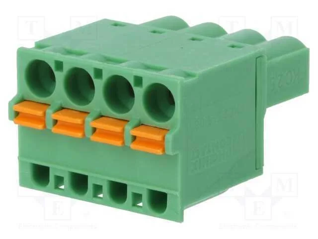 Bloco Terminal Separável, 5,08mm, Faixas: 4, Simples, Ficha, Fêmea