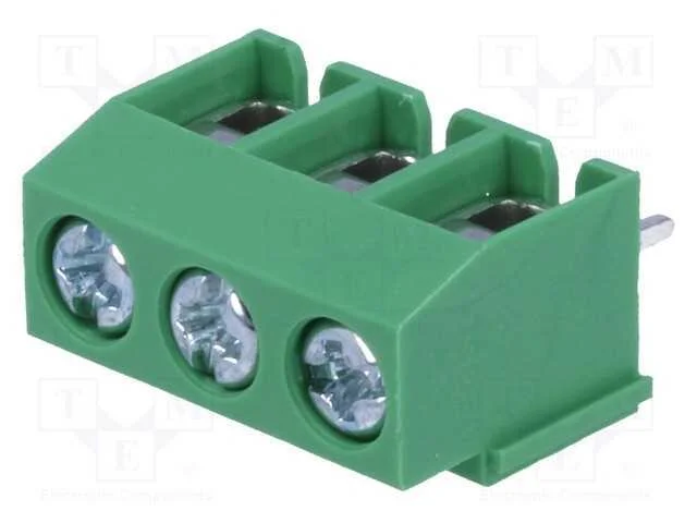 Pcb Bloco Terminal, Angulares, 5mm, Faixas: 3, para Pcb, Aperto