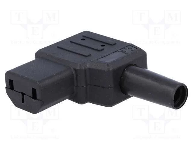 Conector: de alimentação, ficha, fêmea, 10A, 250V.