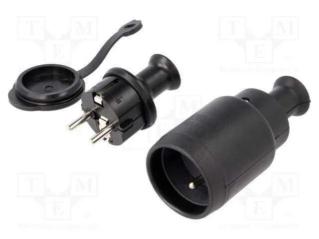 Conector: de alimentação, tomada,ficha, 2P+PE, 25.